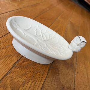 Vintage Ceramic Owl Soap Dish